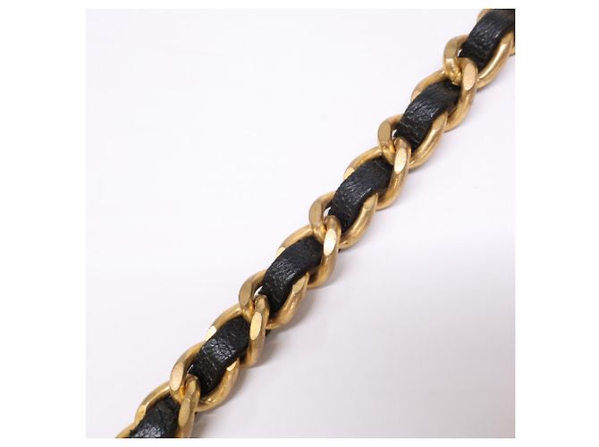 CHANEL Coco Medal Matelassé Chain Belt Schwarz Golden - Ansicht 3