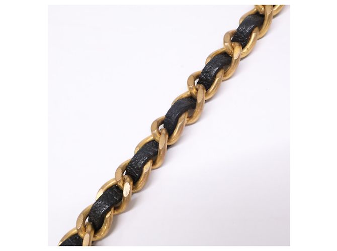 CHANEL Coco Medal Matelassé Chain Belt Schwarz Golden - Ansicht 4