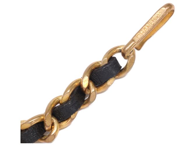 CHANEL Coco Medal Matelassé Chain Belt Schwarz Golden - Ansicht 5