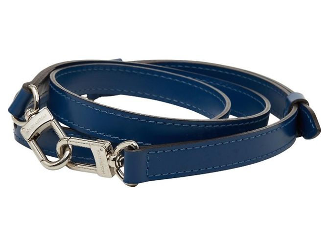 Tracolla in pelle blu navy Louis Vuitton - vista 2