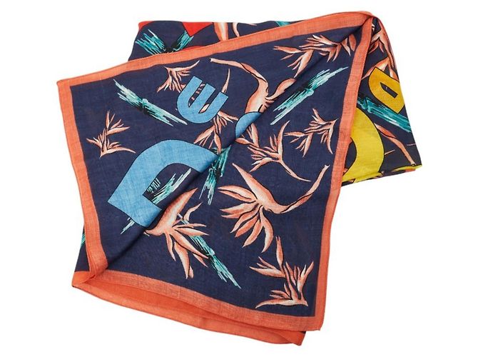 Stola Louis Vuitton Hawaiian Lily Multicolore Blu navy - vista 3