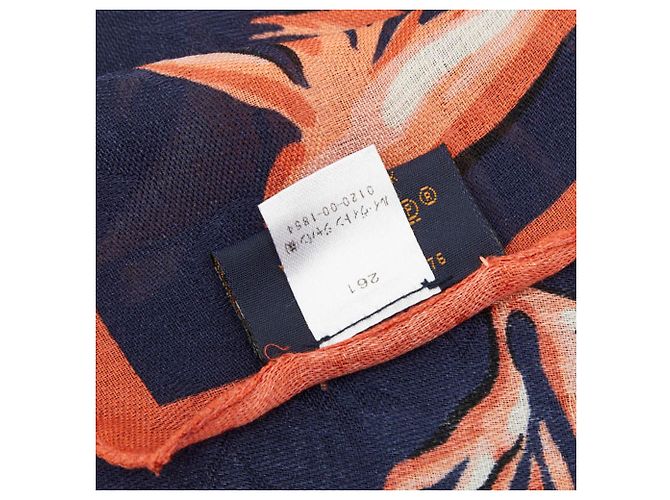 Stola Louis Vuitton Hawaiian Lily Multicolore Blu navy - vista 5