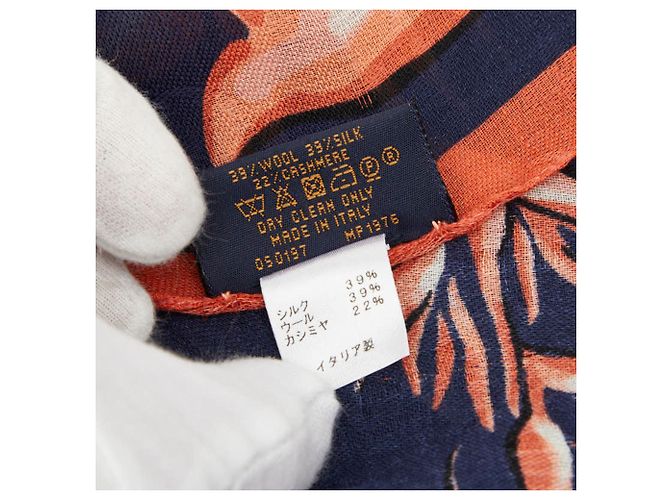 Stola Louis Vuitton Hawaiian Lily Multicolore Blu navy - vista 7