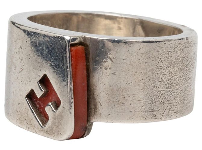 Ring Hermès Anello a fascia in argento Hermes - vista 2