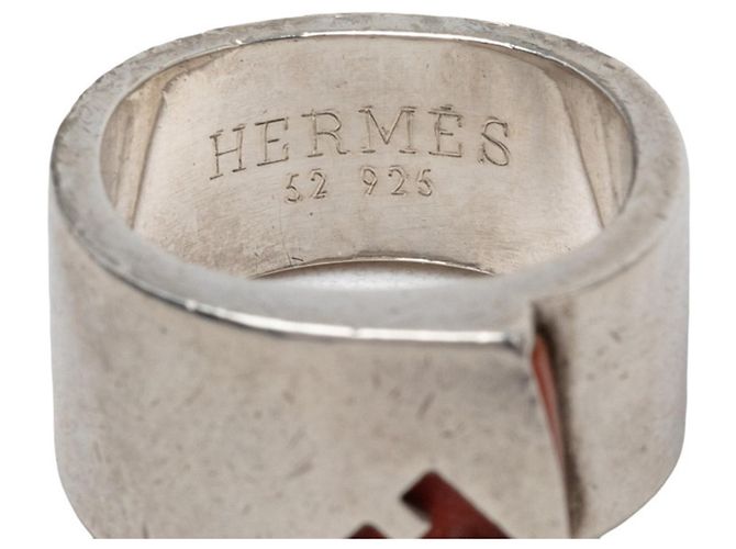 Ring Hermès Anello a fascia in argento Hermes - vista 4