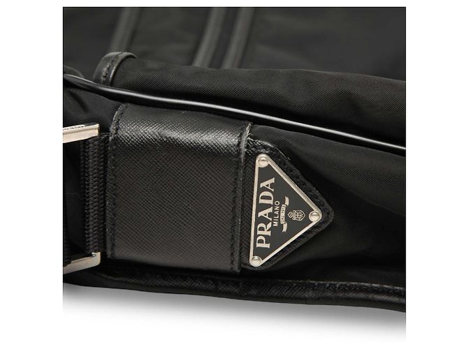 Prada Crossbody Shoulder Bag mit Triangle Logo-Plakette Schwarz - Ansicht 6