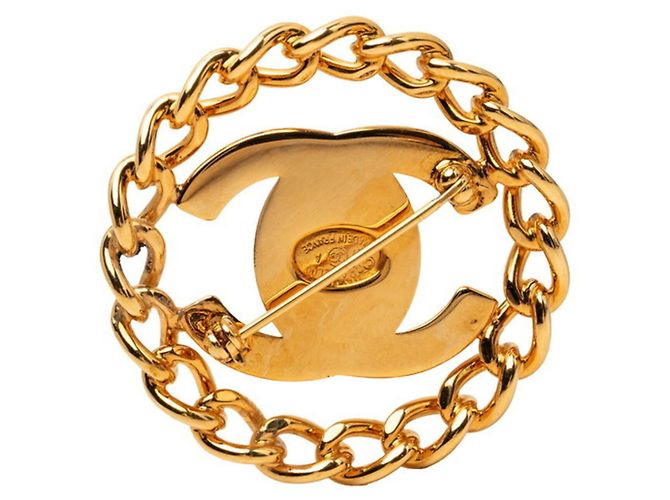 Spilla Chanel Coco Mark Turnlock Chain Motif D'oro - vista 2