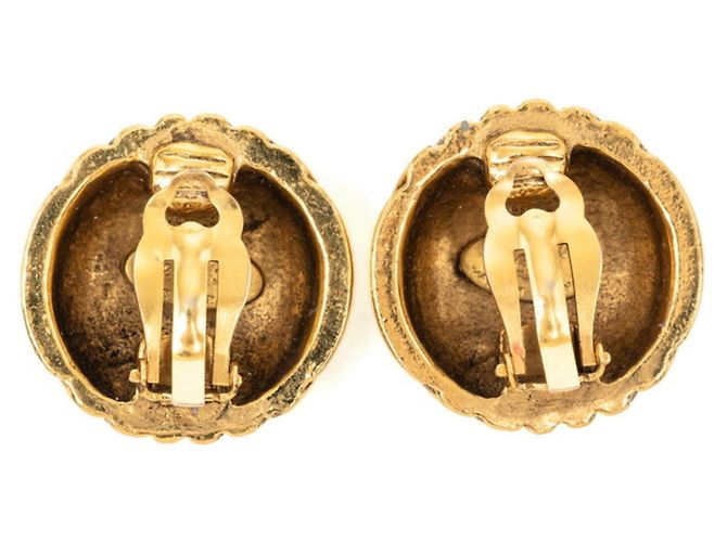 Orecchini a clip Chanel Vintage Coco Mark D'oro - vista 2