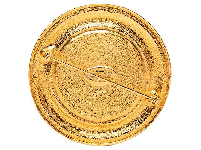 Spilla Chanel Cambon Vintage placcata oro D'oro - vista 2