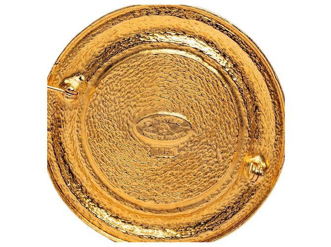 Spilla Chanel Cambon Vintage placcata oro D'oro - vista 3