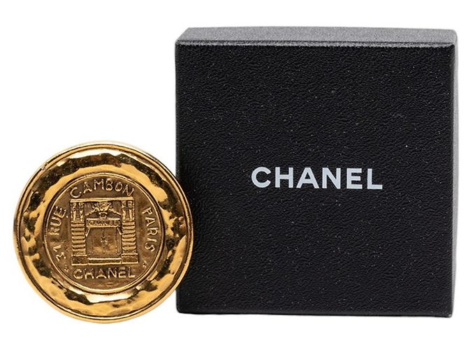 Spilla Chanel Cambon Vintage placcata oro D'oro - vista 4