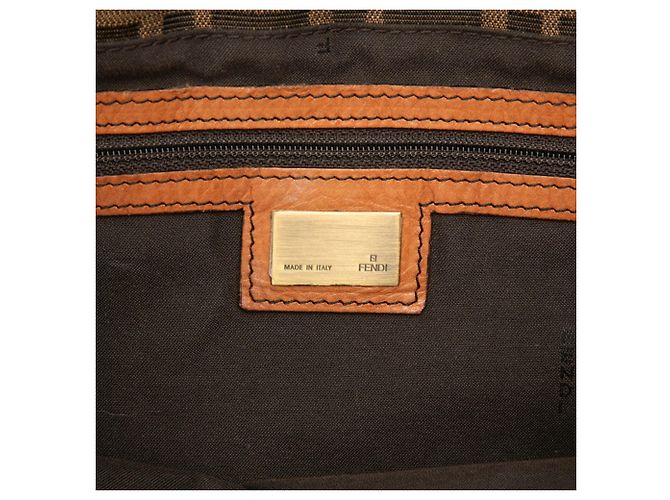 Fendi Zucca Canvas Leder Tote Bag Braun - Ansicht 5