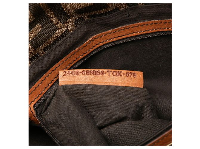 Fendi Zucca Canvas Leder Tote Bag Braun - Ansicht 6