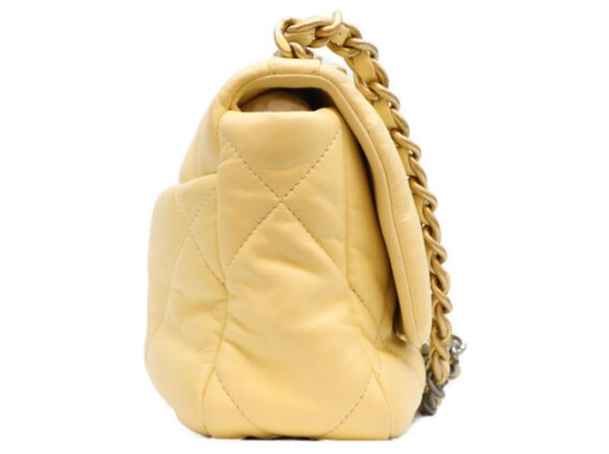 Chanel 19 Small Chain Schultertasche Gelb - Ansicht 4
