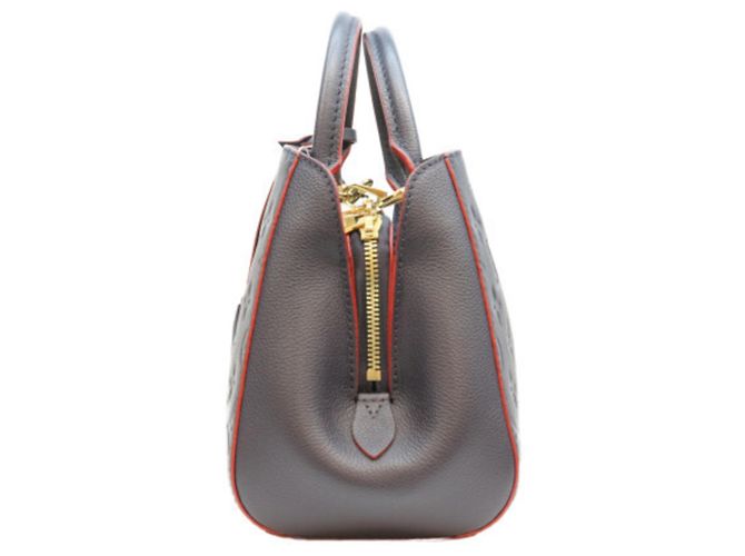 Borsa a tracolla Louis Vuitton Marine Rouge Monogram Empreinte Montaigne BB Rosso Blu navy - vista 2