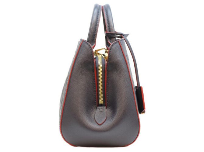 Borsa a tracolla Louis Vuitton Marine Rouge Monogram Empreinte Montaigne BB Rosso Blu navy - vista 4