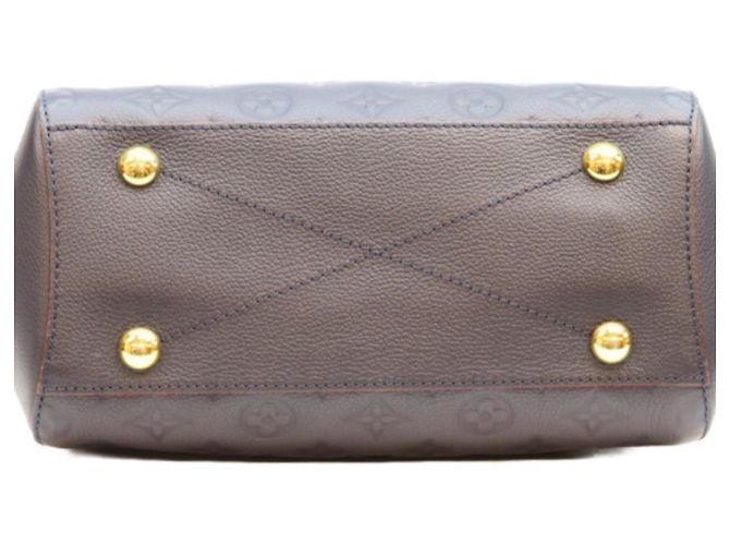 Borsa a tracolla Louis Vuitton Marine Rouge Monogram Empreinte Montaigne BB Rosso Blu navy - vista 5