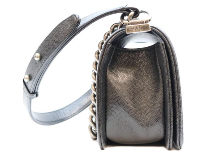Chanel A67085 Caviar Boy Small Shoulder Bag Nero - vista 4