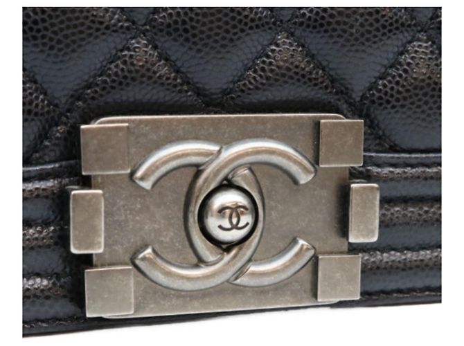 Chanel A67085 Caviar Boy Small Shoulder Bag Nero - vista 7