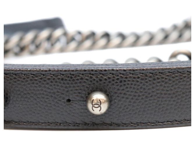 Chanel A67085 Caviar Boy Small Shoulder Bag Nero - vista 8
