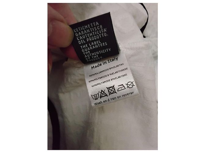 Fendi Monogram Strandtunika Minikleid - Weiß/Schwarz - Ansicht 6
