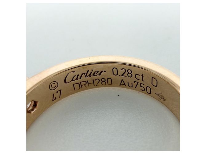 Anello Cartier Love Solitaire in oro rosa 18K - vista 4