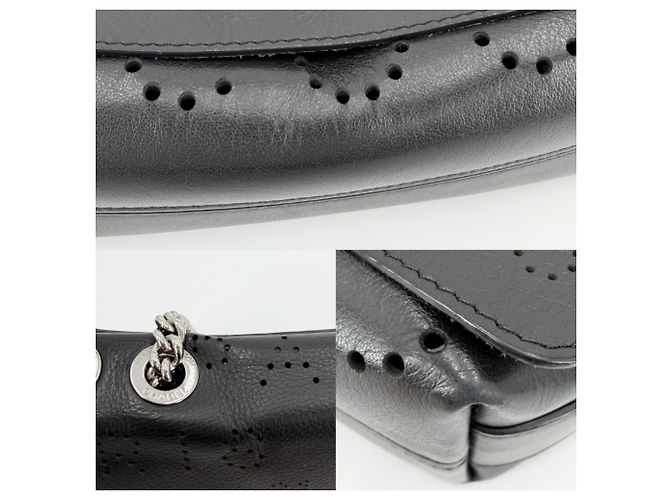 Borsa a tracolla in pelle nera Chanel Nero - vista 6