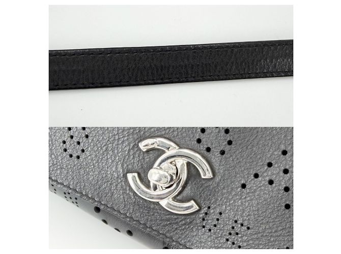 Borsa a tracolla in pelle nera Chanel Nero - vista 7