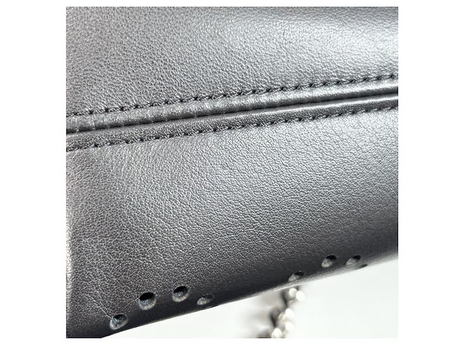 Borsa a tracolla in pelle nera Chanel Nero - vista 8