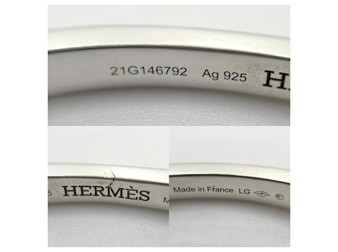 Hermès Pulsera Clou de Forge Hermes Plata - vista 4