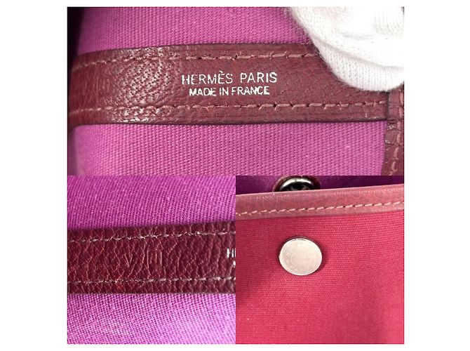 Hermès Borsa Hermes Garden Party PM Rosa Bordò Porpora - vista 5