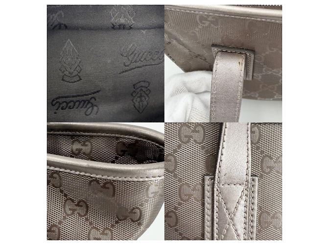 Gucci Metallic Gray Tote Bag Metallisch - Ansicht 6