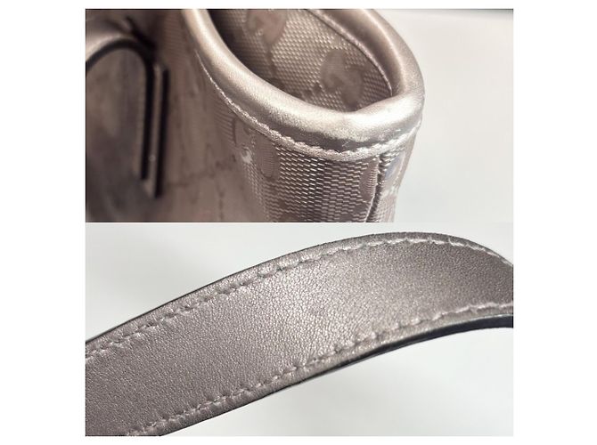Gucci Metallic Gray Tote Bag Metallisch - Ansicht 9