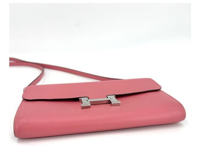 Hermès Portafoglio Long To Go Constance Hermes Rosa - vista 3