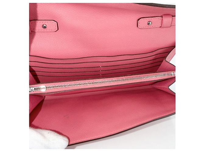 Hermès Portafoglio Long To Go Constance Hermes Rosa - vista 4