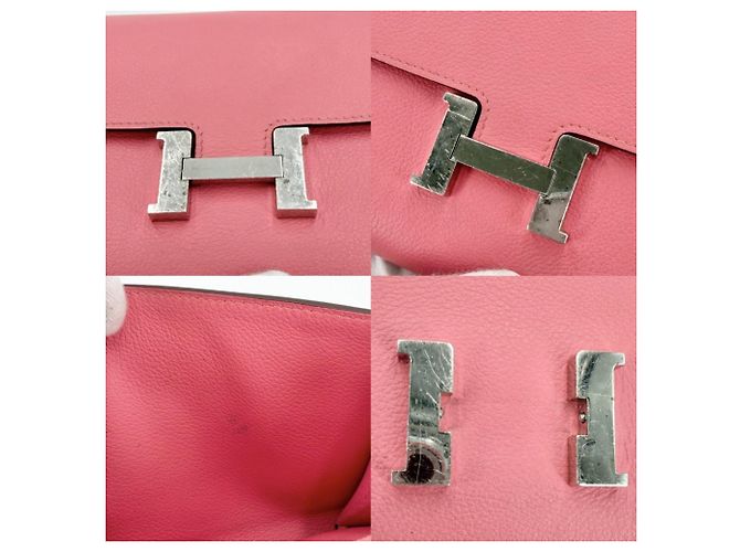 Hermès Portafoglio Long To Go Constance Hermes Rosa - vista 8