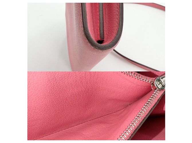 Hermès Portafoglio Long To Go Constance Hermes Rosa - vista 9