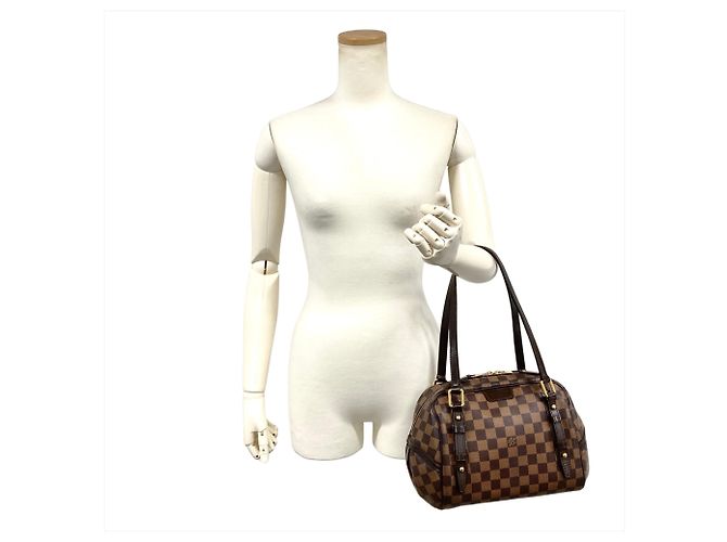 Borsa a Spalla Louis Vuitton Rivington PM Marrone - vista 6