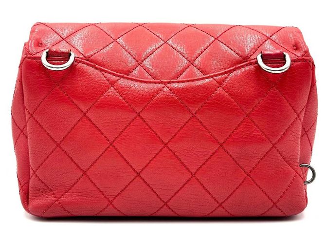 Borsa a Spalla Chanel Matelassé Chain Rosso - vista 2