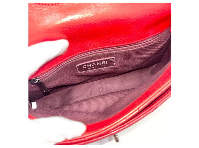 Borsa a Spalla Chanel Matelassé Chain Rosso - vista 4