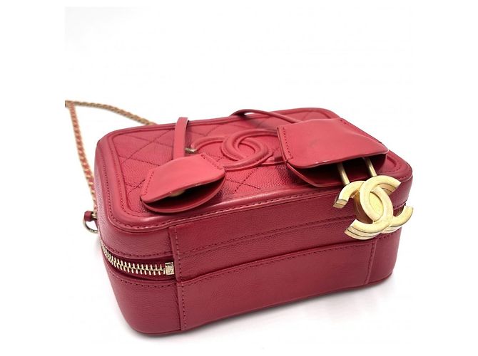 Vanity Borsa Matelassé CC Filigree da donna Chanel Rosso - vista 3