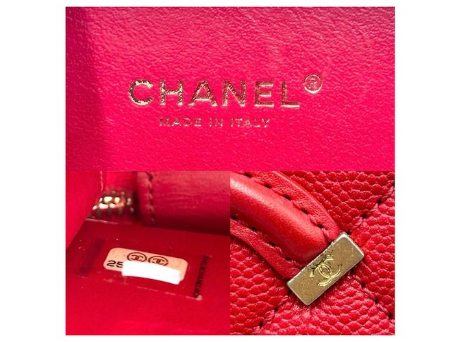 Vanity Borsa Matelassé CC Filigree da donna Chanel Rosso - vista 5