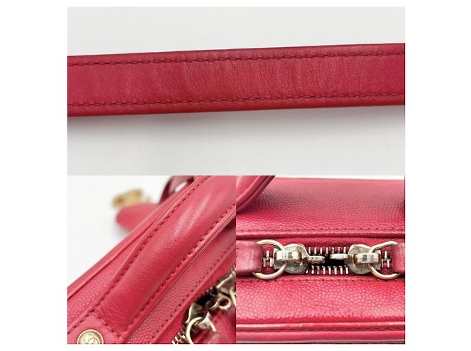 Vanity Borsa Matelassé CC Filigree da donna Chanel Rosso - vista 7