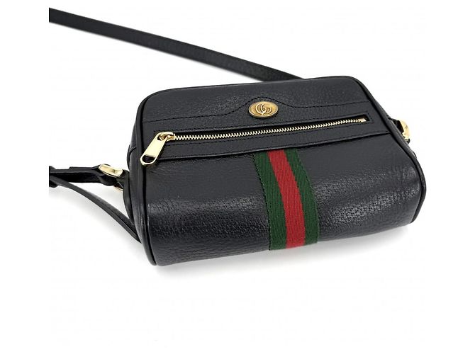 Piccola borsa a tracolla Gucci Ophidia Nero - vista 3