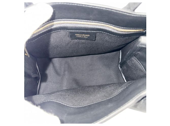 Borsa in tela nera Salvatore Ferragamo Nero - vista 4