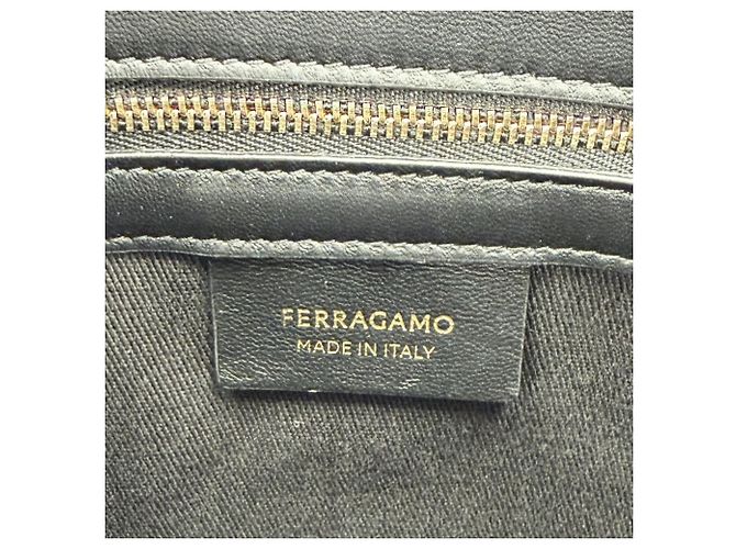 Borsa in tela nera Salvatore Ferragamo Nero - vista 5