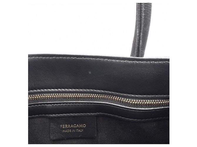 Borsa in tela nera Salvatore Ferragamo Nero - vista 6