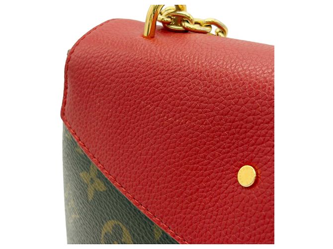 Borsa a Spalla Louis Vuitton Saint Placido Marrone Rosso Fuschia - vista 10