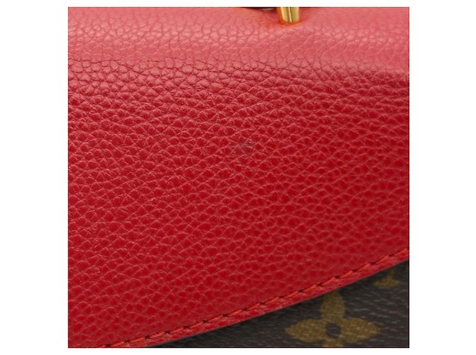 Borsa a Spalla Louis Vuitton Saint Placido Marrone Rosso Fuschia - vista 11