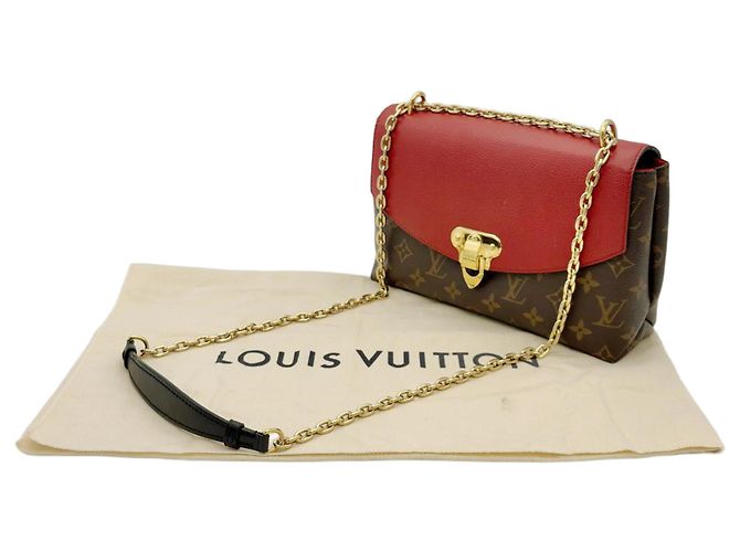 Borsa a Spalla Louis Vuitton Saint Placido Marrone Rosso Fuschia - vista 14